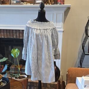 Striped Strapless Dress